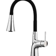 Vòi chậu rửa bát ngỗng dẻo đen Hàn Quốc HADO HU-A7B 