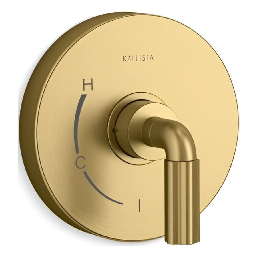 Mặt nạ điều khiển đơn sen tắm âm tường màu đồng Kallista P32417-LV-2MB