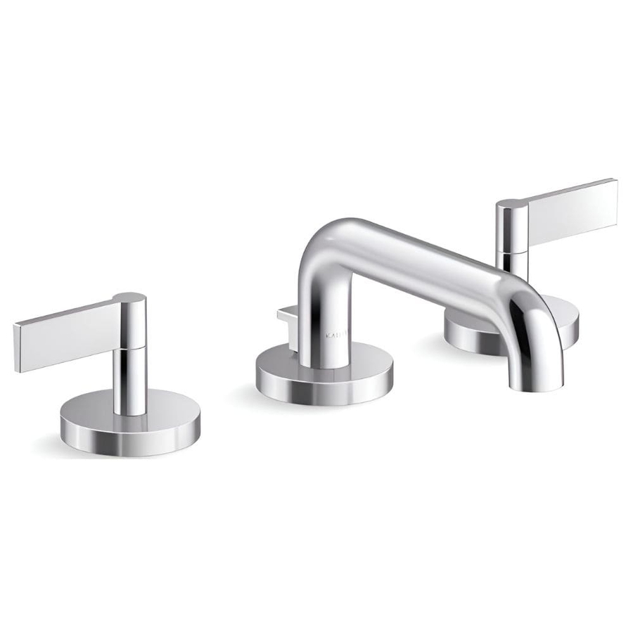 Vòi chậu rửa mặt 3 chân cổ thấp màu chrome Kallista P32444-LV-CP