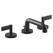 Vòi chậu rửa mặt 3 chân cổ thấp màu đen Kallista P32444-LV-BL