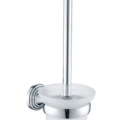 Giá đỡ và chổi cọ bồn vệ sinh mạ chrome Clara CA15-6