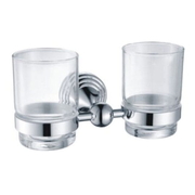 Giá đựng cốc đánh răng đôi mạ chrome Clara CA15-5