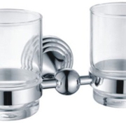 Giá đựng cốc đánh răng đôi mạ chrome Clara CA15-5