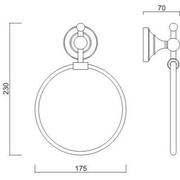 Vòng treo khăn mạ vàng CLARA CA19-3