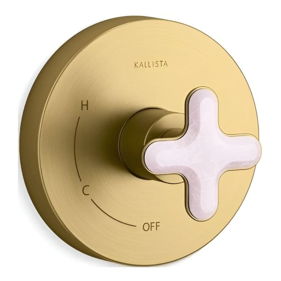 Mặt nạ điều khiển đơn sen tắm âm tường màu đồng Kallista P32707-RST-2MB