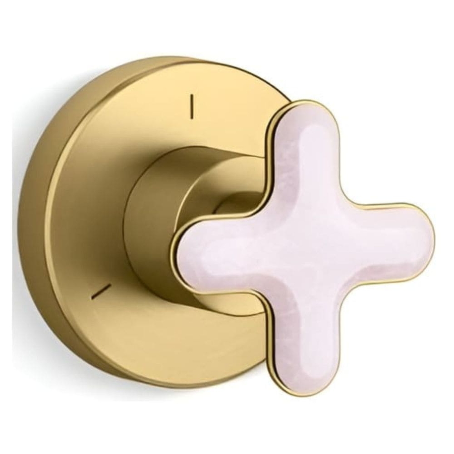 Mặt nạ chuyển đổi hướng nước sen tắm màu đồng Kallista P32709-RST-2MB