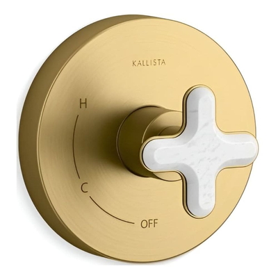 Mặt nạ điều khiển đơn sen tắm âm tường màu đồng Kallista P32707-WC-2MB