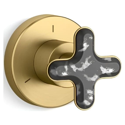 Mặt nạ chuyển đổi hướng nước sen tắm màu đồng Kallista P32709-JST-2MB