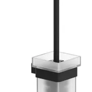 Giá đỡ và chổi cọ bồn vệ sinh mạ đen Clara CA09-6