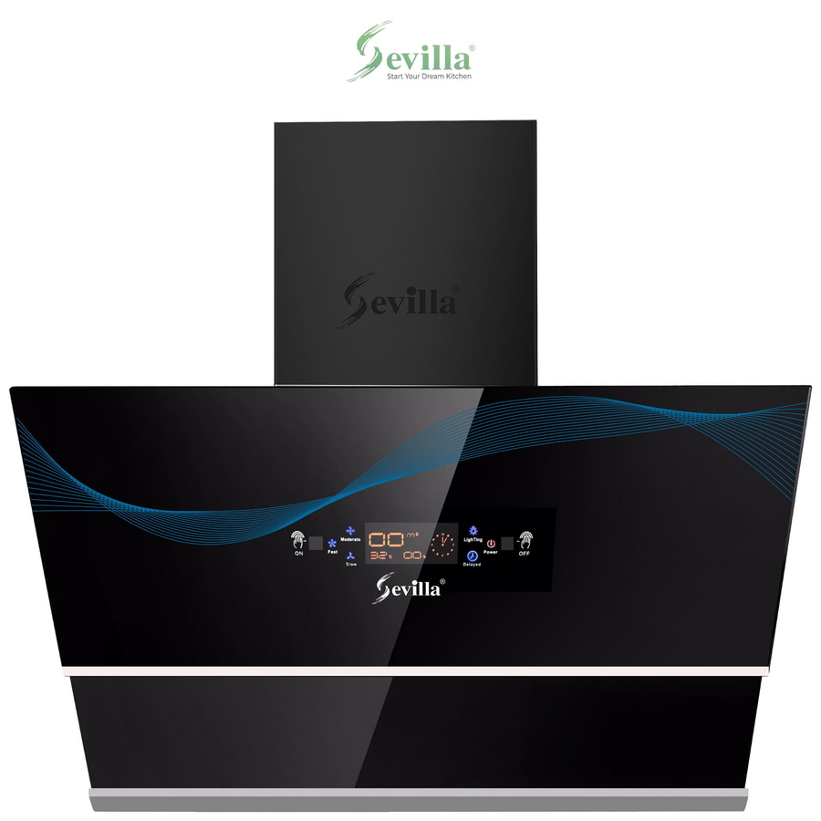 Máy hút khói khử mùi kính vát cao cấp Sevilla SV-PS03