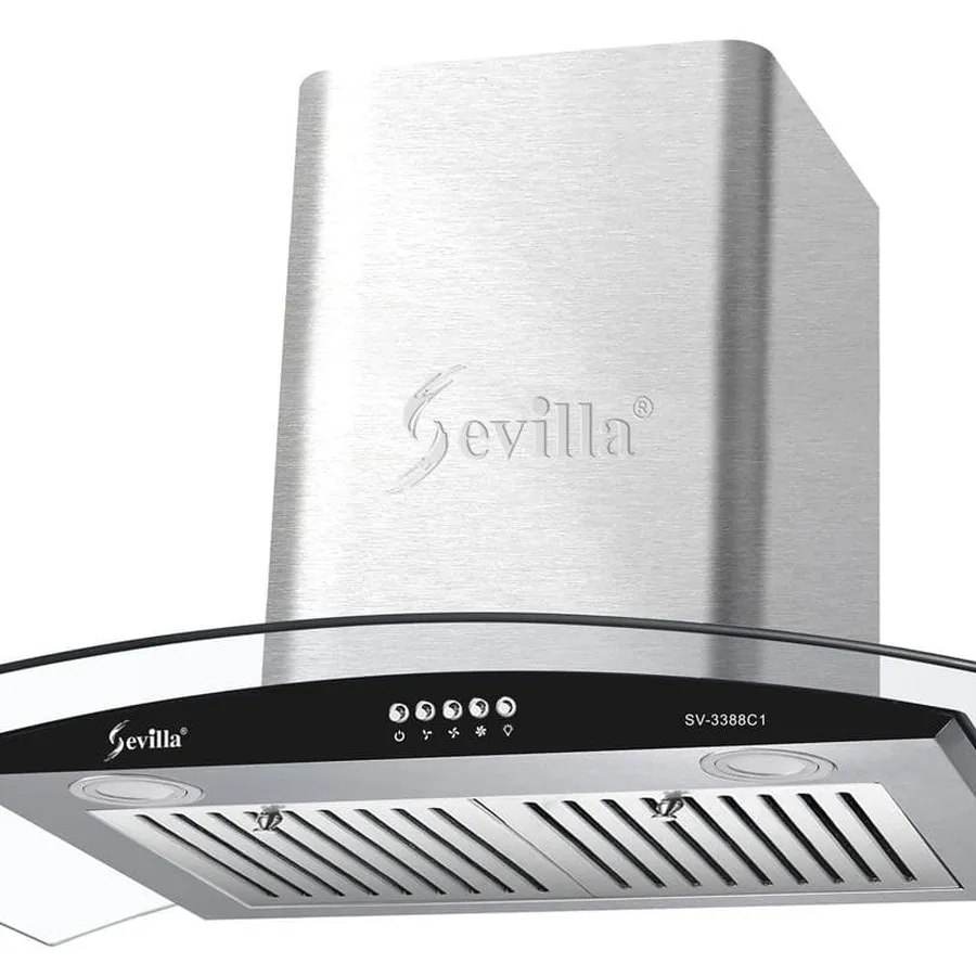 Máy hút khói khử mùi kính cong cao cấp Sevilla SV-3388C1