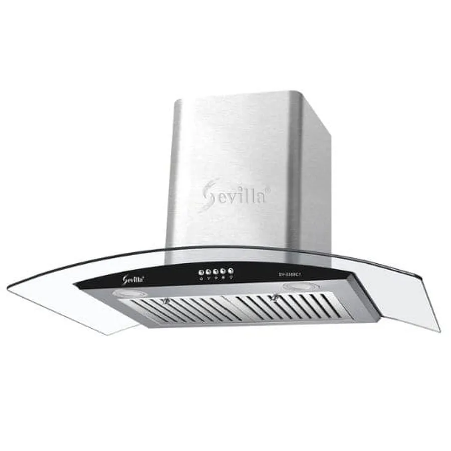 Máy hút khói khử mùi kính cong cao cấp Sevilla SV-3388C1