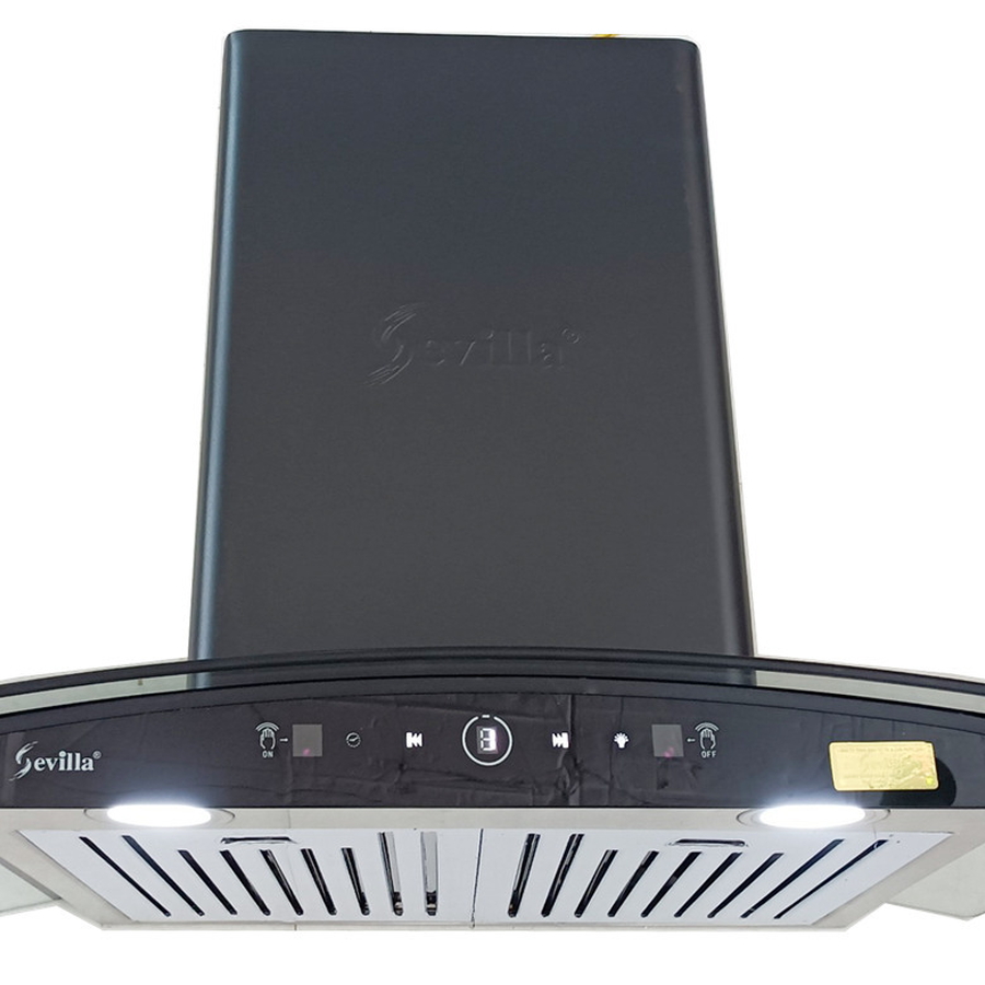 Máy hút khói khử mùi kính cong cao cấp Sevilla SV-C107B