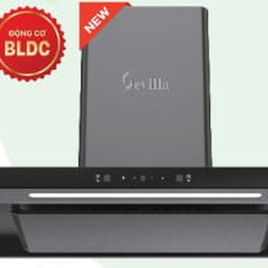 Máy hút khói khử mùi kính cong cao cấp Sevilla SV-T97BLDC