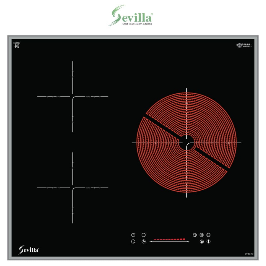 Bếp điện từ 2 vùng nấu cao cấp Sevilla SV-637IC