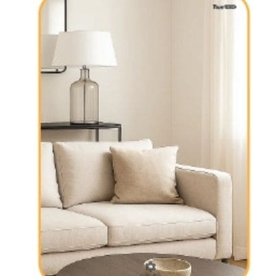 Gương khung nhôm màu rose hình chữ nhật 50x70cm GLS VF13R30