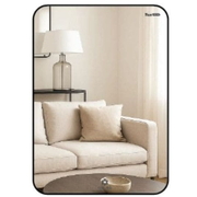 Gương khung nhôm màu đen hình chữ nhật 50x70cm GLS VF11R30 