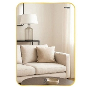 Gương khung nhôm màu vàng hình chữ nhật 50x70cm GLS VF12R30