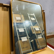 Gương khung nhôm màu rose hình chữ nhật 50x70cm GLS VF13R30