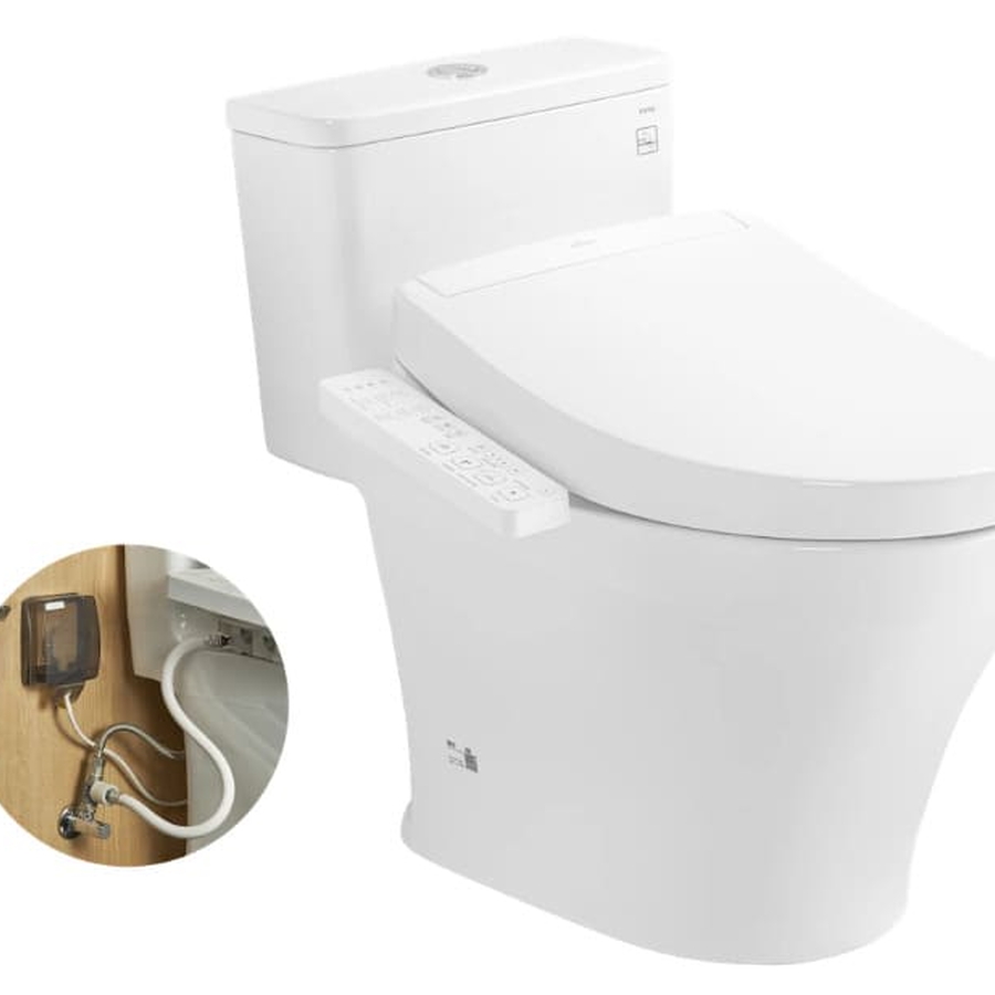 Bồn Cầu Điện Tử TOTO MS857DW24 Nắp Rửa Washlet TCF33461GAA S5