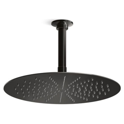 Bát sen tắm phun mưa tròn hiện đại màu đen Kallista P32937-00-PGP