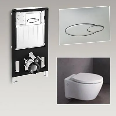 Bộ bồn cầu két âm tường Kohler K-19720T-0/K-6287T-NA/K-6288T-CP