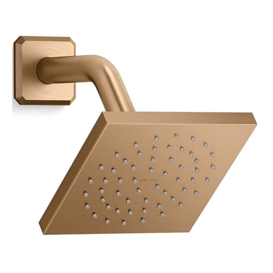 Bát sen tắm vuông hiện đại kèm tay sen màu đồng Kallista P32938-00-BLH