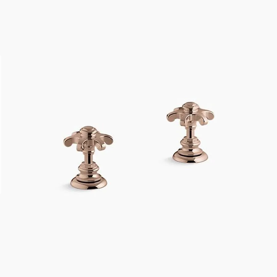 Tay vòi bồn tắm dạng răng cưa vàng hồng Kohler Artifacts K-98068T-3M-RGD