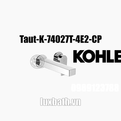 Vòi chậu rửa mặt âm tường Kohler Taut K-74027X-4E2-CP Chrome bóng