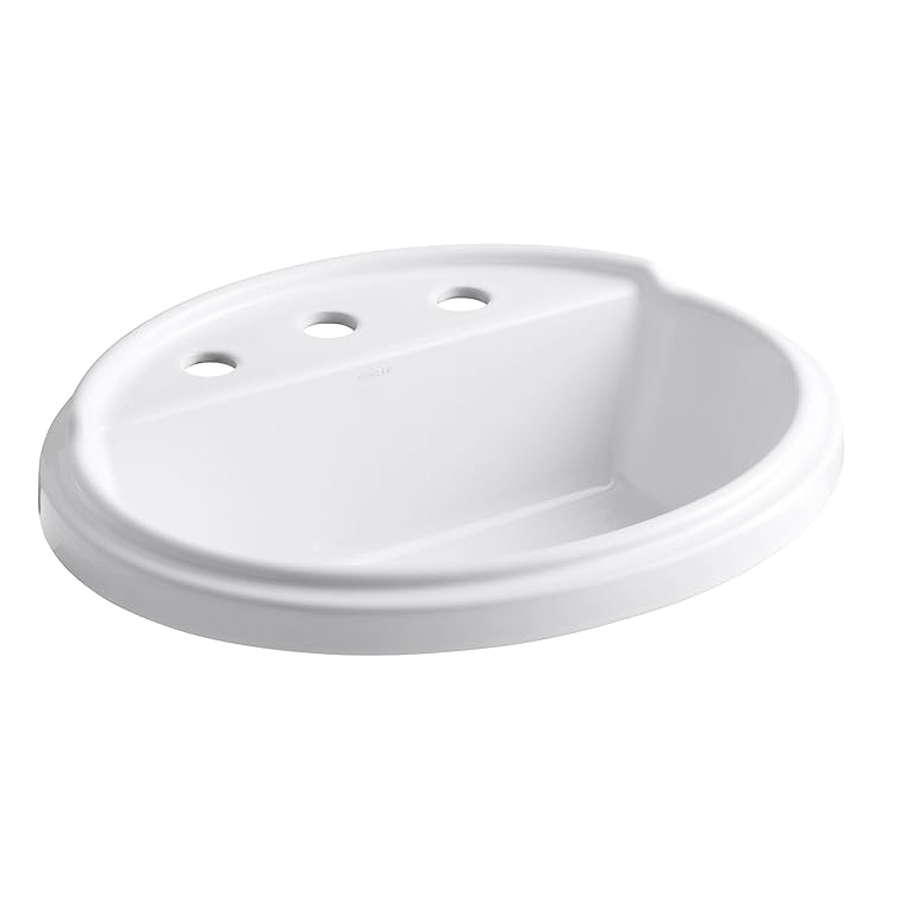 Chậu rửa dương vành hình oval Kohler K-2992-8-0
