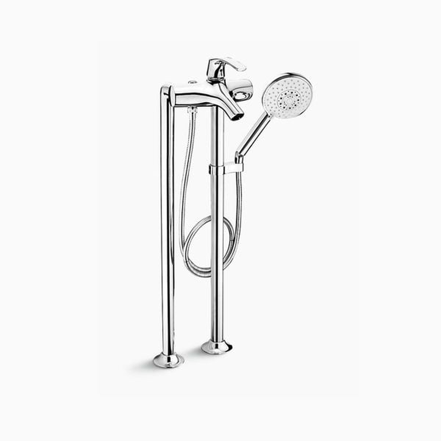 Vòi bồn tắm đặt sàn kèm sen cầm tay Kohler K-72645T-4-CP