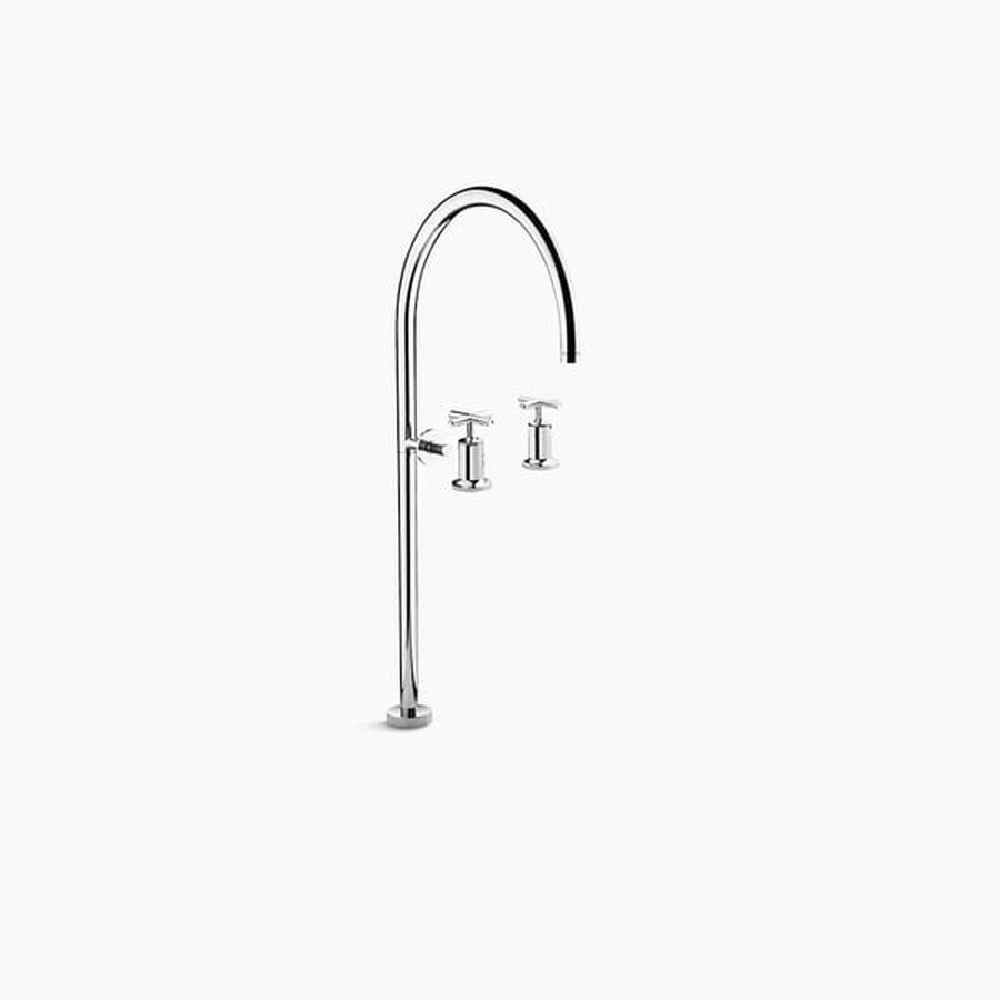 Vòi bồn tắm đặt sàn Kohler K-14403T-3-CP
