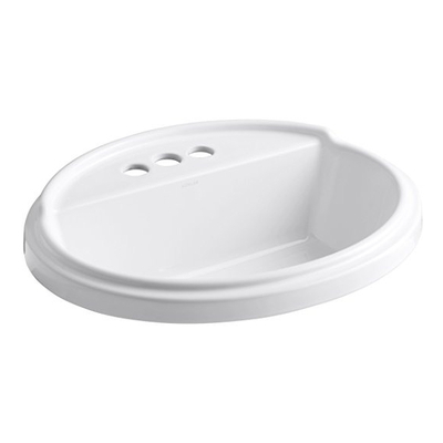 Chậu rửa dương vành hình oval 3 lỗ Kohler Tresham K-2992-4-0