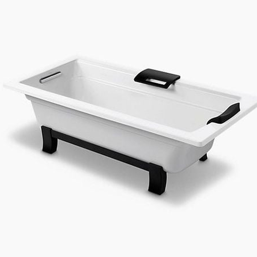 Bồn tắm đặt sàn gang tráng men kèm tay vịn 1.7m Kohler K-45595T-GR-0