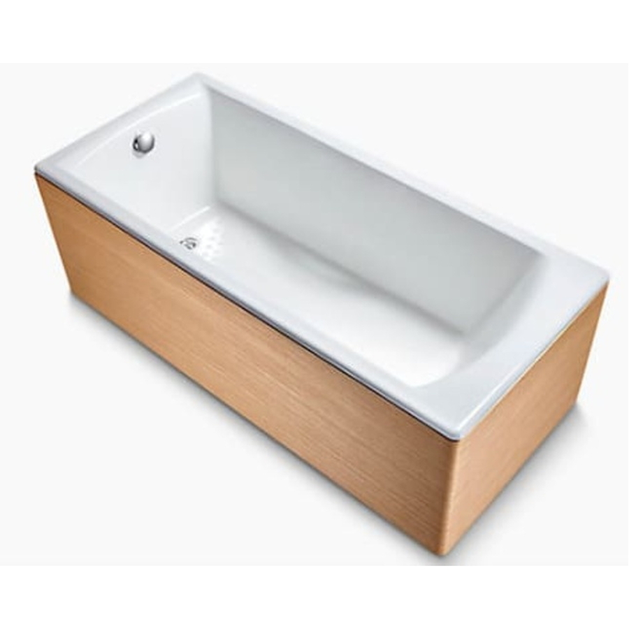 Bồn tắm gang tráng men đặt sàn yếm gỗ 1.7m Kohler Biove K-99205T-C38