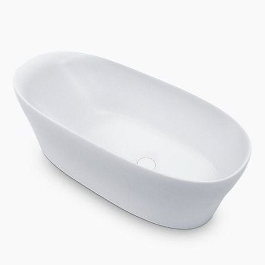 Bồn tắm lithocast đặt sàn hình oval 1,8m Kohler Karing K-20249T-0