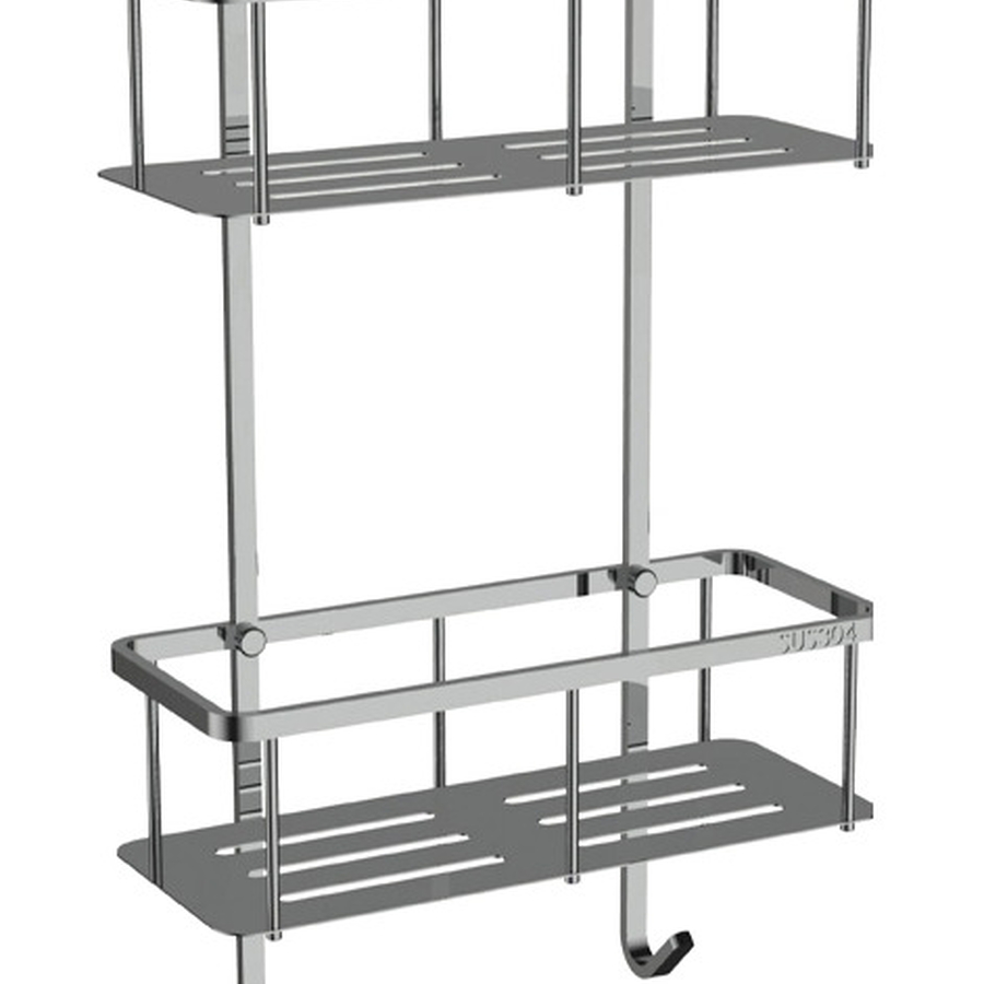 Kệ để đồ 2 tầng màu ghi Ecobath EC4068-2BU