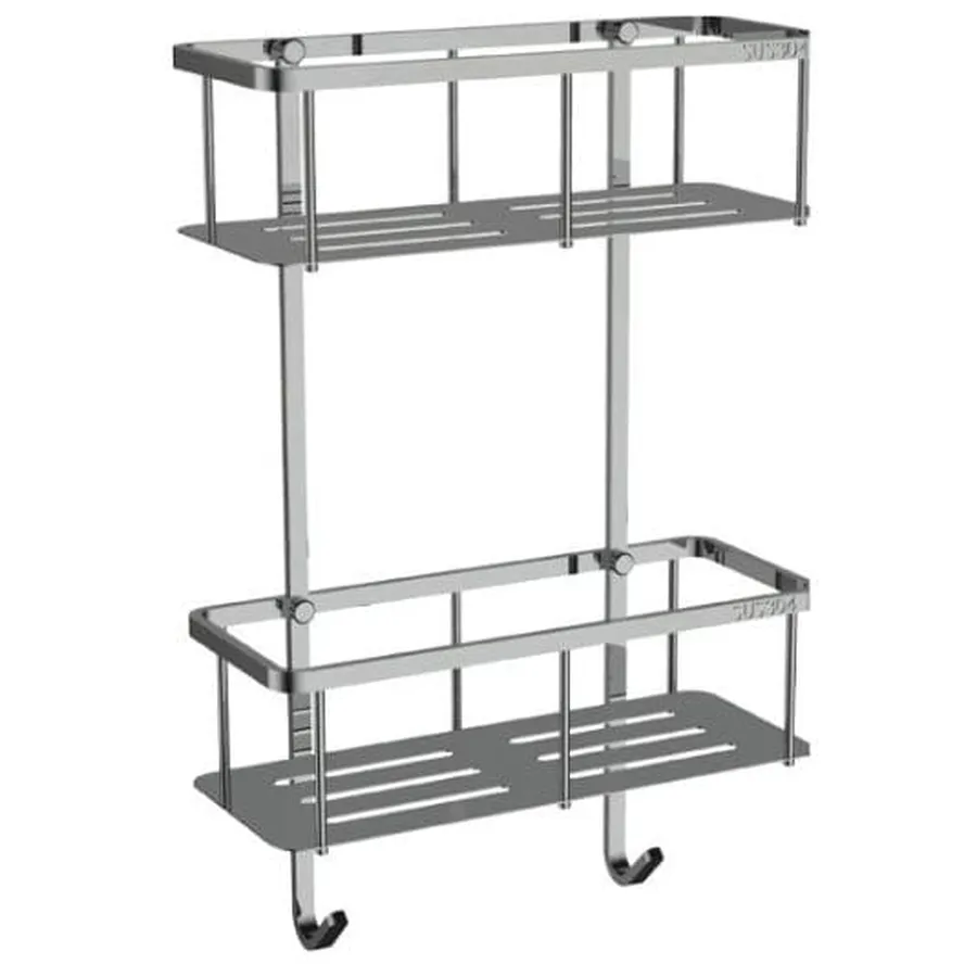 Kệ để đồ 2 tầng màu ghi EcoBath EC4068-2BU