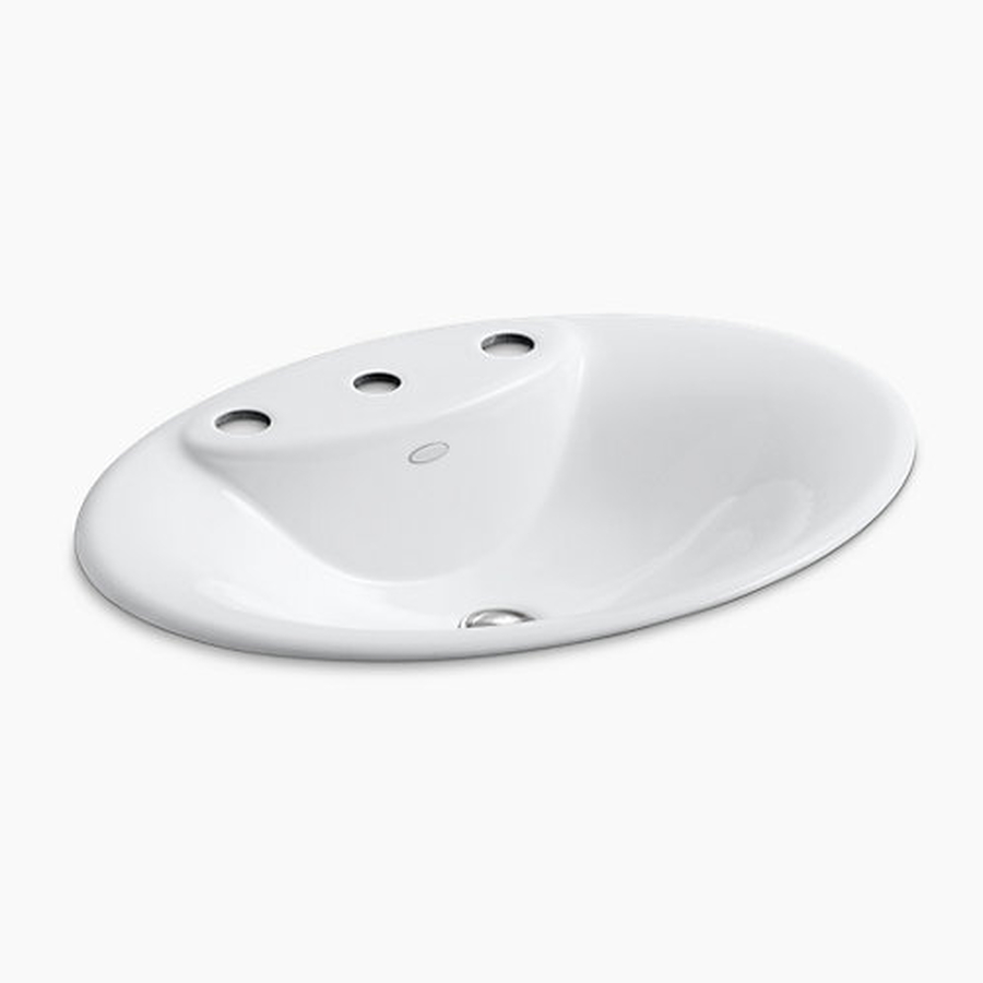 Chậu rửa gang tráng men dương vành Kohler Maratea K-2831-8-0