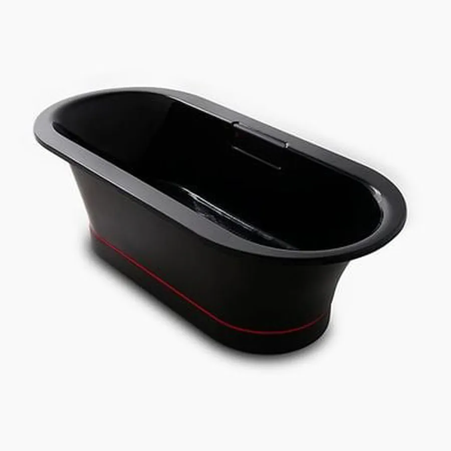 Bồn tắm đặt sàn gang tráng men màu đen 1.5m Kohler Volute K-23746T-7