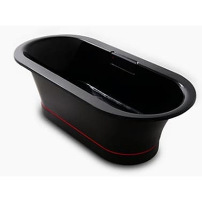 Bồn tắm đặt sàn gang tráng men có tay vịn 1.7m Kohler Volute K-2374T-GR-7