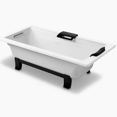 Bồn tắm đặt sàn gang tráng men kèm tay vịn 1.5m Kohler K-45594T-GR-0