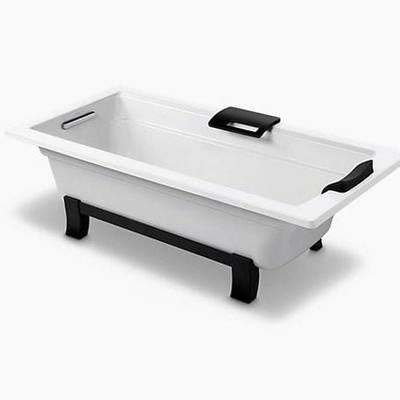 Bồn tắm đặt sàn gang tráng men kèm tay vịn 1.7m Kohler K-45595T-GR-0