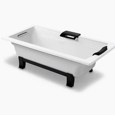 Bồn tắm đặt sàn gang tráng men kèm tay vịn 1.7m Kohler K-45595T-GR-0