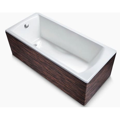 Bồn tắm gang tráng men đặt sàn yếm gỗ 1.7m Kohler Biove K-99205T-C36