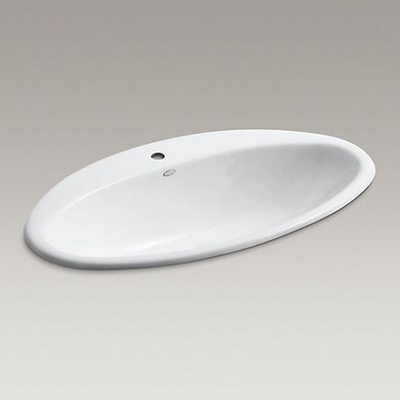 Chậu rửa gang tráng men dương vành Kohler Ellipse K-2886T-1