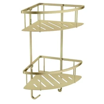 Kệ góc để đồ 2 tầng màu vàng EcoBath EC4067-2BG