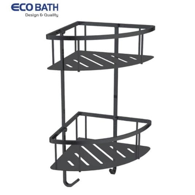 Kệ góc để đồ 2 tầng màu đen Ecobath EC4067-2MB