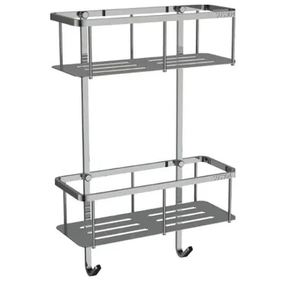 Kệ để đồ 2 tầng màu ghi EcoBath EC4068-2BU