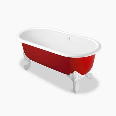 Bồn tắm đặt sàn gang tráng men 1.7m Kohler Cleo K-11195T-RF